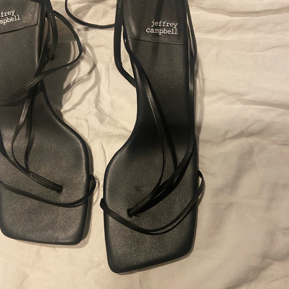 Jeffrey Campbell Black Strappy Heels - Picture 2 of 4